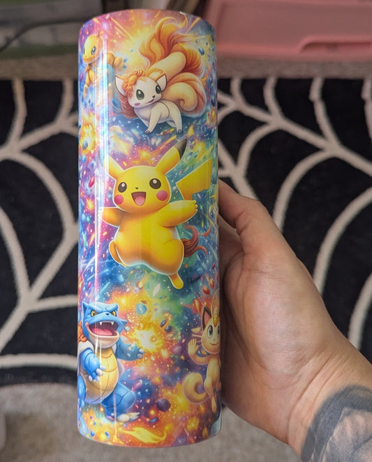 20oz TUMBLER - POKE COLORFUL SPLASH