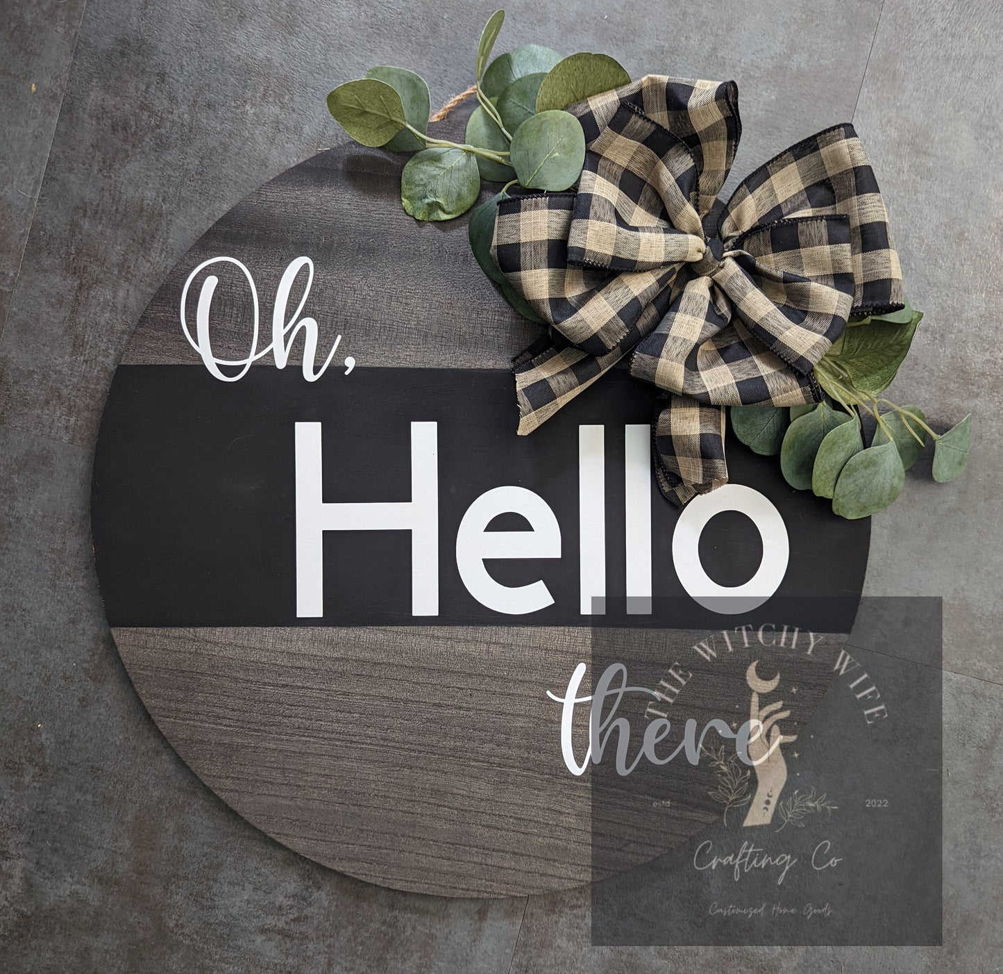 15" Hanging wood door sign