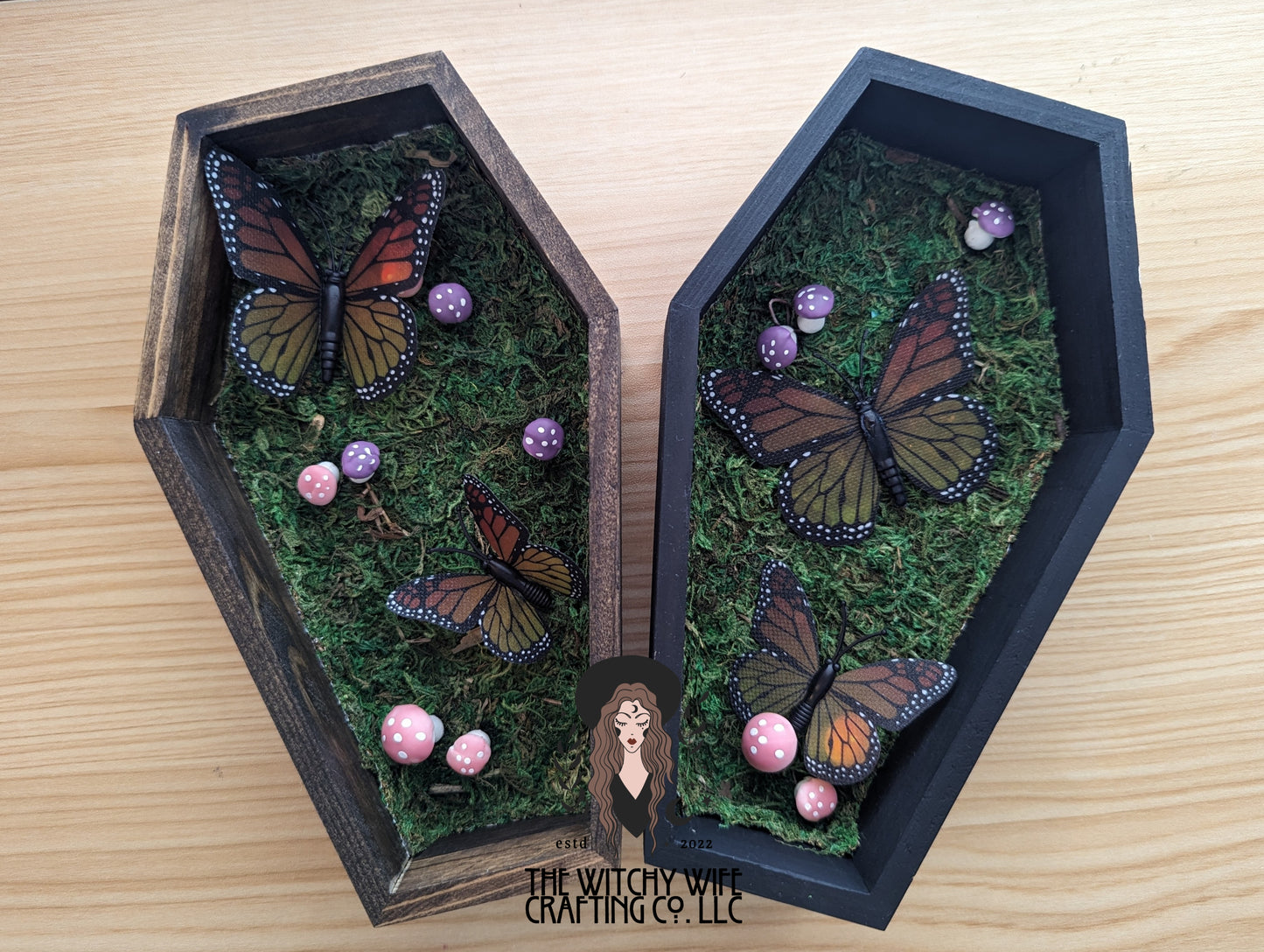 Mini garden coffin boxes
