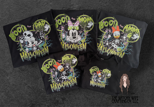 NEON BOO HALLOWEEN FAMILY SET