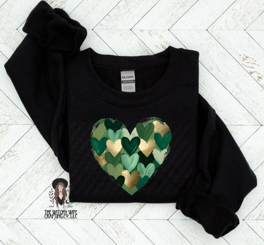 GREEN & GOLD HEARTS