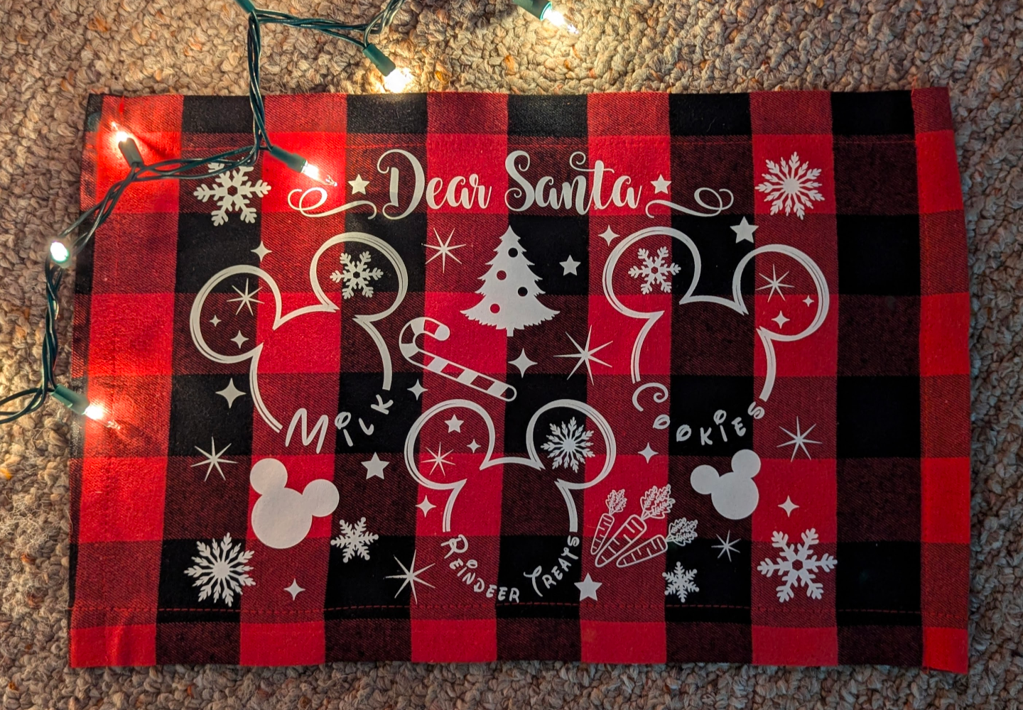 Santa Placemats Milk & Cookies