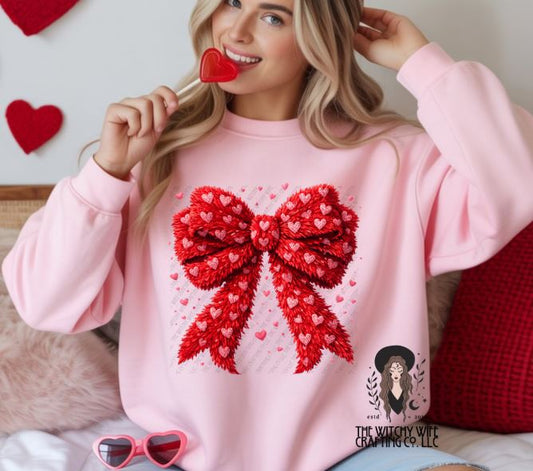 VALENTINE'S DAY FUZZY BOW
