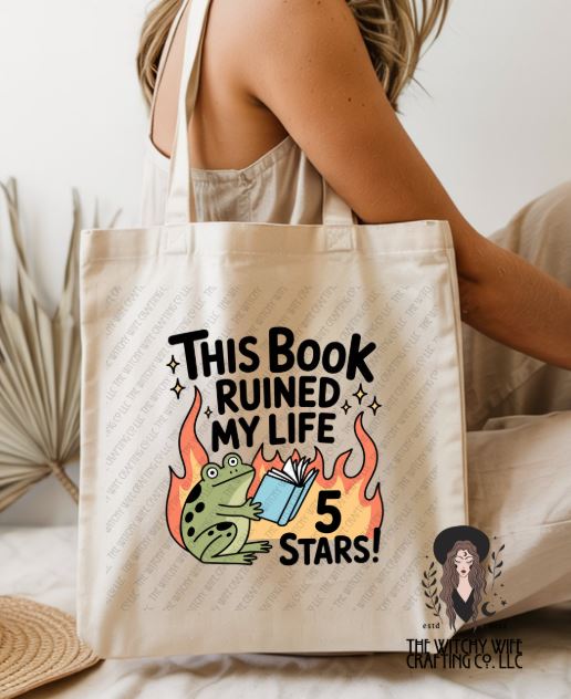 THIS BOOK RUINED MY LIFE - TOTE BAGS