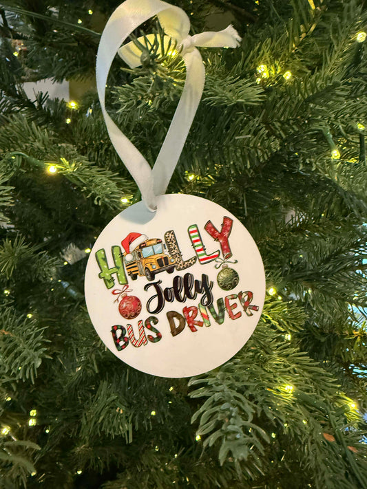 JOLLY BUS DRIVER ORNAMENT